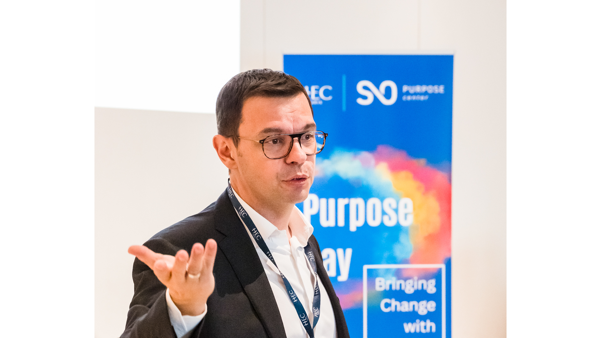 Rodolphe Durand making a speech on Purpose Day 2023. ©S&O
